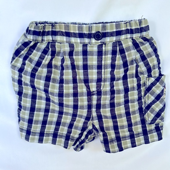 Vintage 2002 Gently Worn b.t Kids Top & Shorts Set - 6-9 M - Navy Blue & Green - Picture 6 of 12